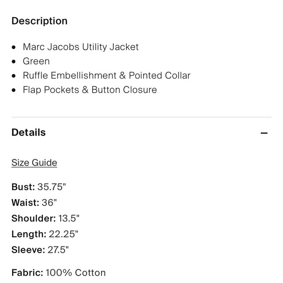 Marc Jacobs Ruffled Shoulder Military Jacket - Picture 11 of 11